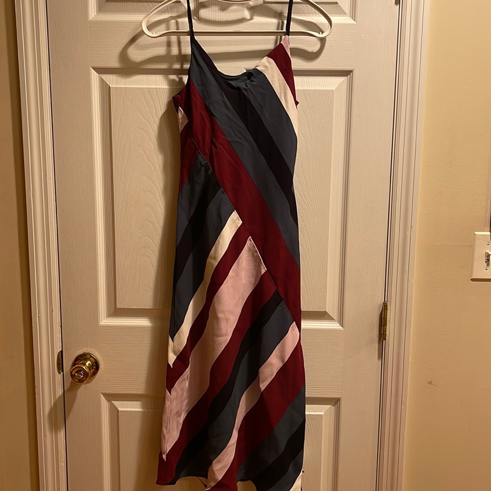 Ann Taylor size 4 stripe winter color dress